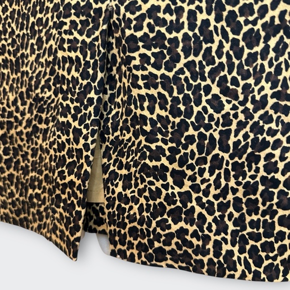 J CREW No 2 Pencil Skirt Leopard 12 | Brown Black Animal Mob Wife Old Money Y2K - Picture 8 of 13